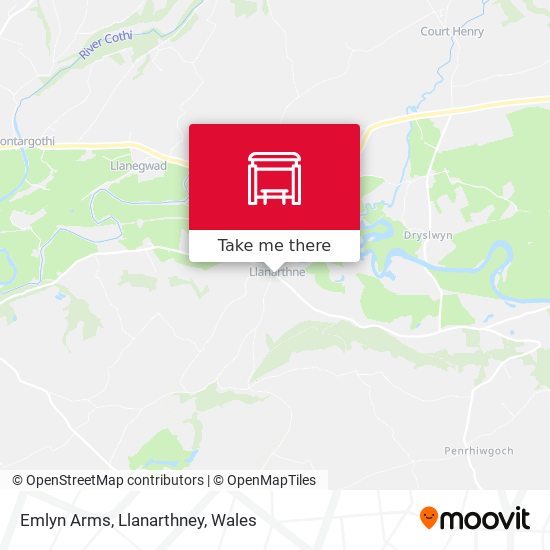 Emlyn Arms, Llanarthney map