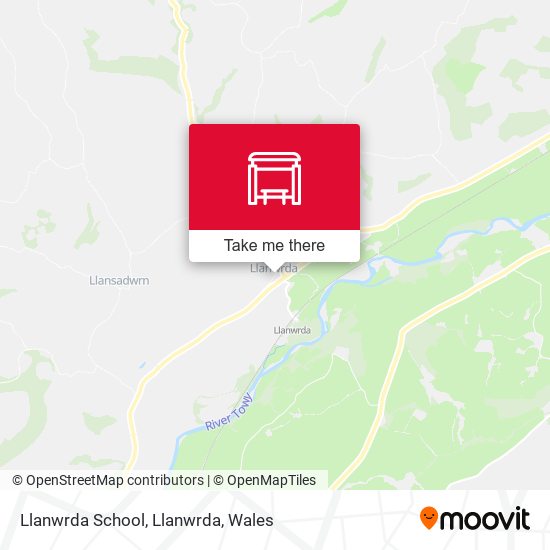 Llanwrda School, Llanwrda map