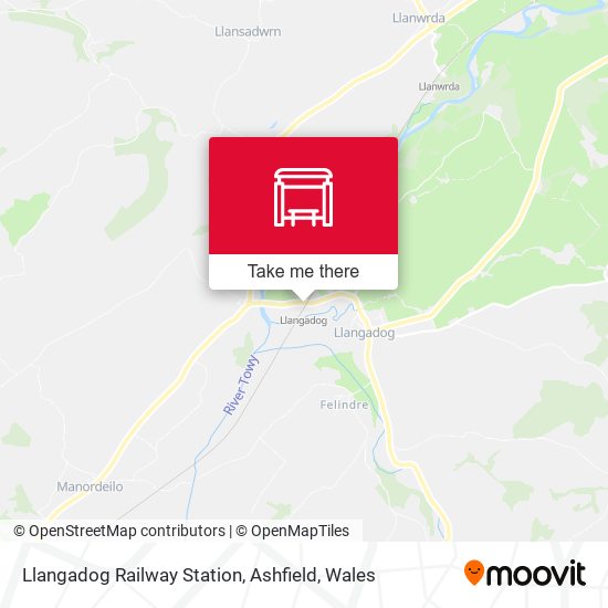Llangadog Railway Station, Ashfield map