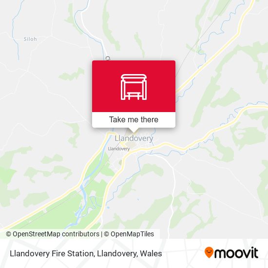 Llandovery Fire Station, Llandovery map