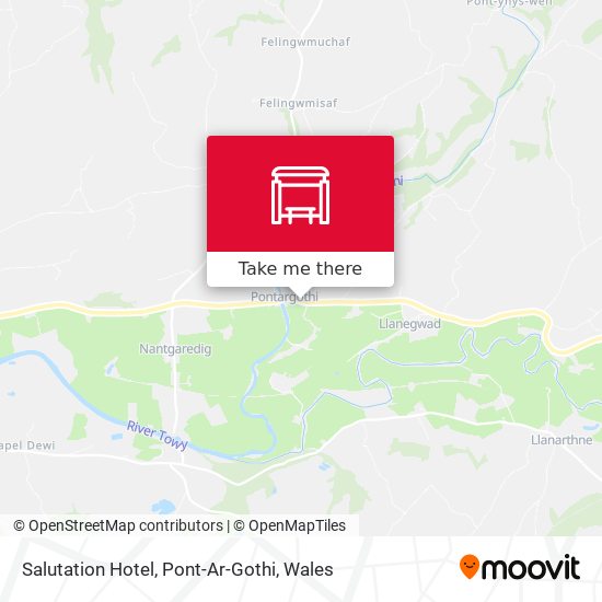 Salutation Hotel, Pont-Ar-Gothi map