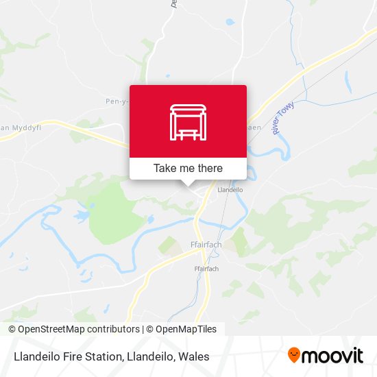 Llandeilo Fire Station, Llandeilo map
