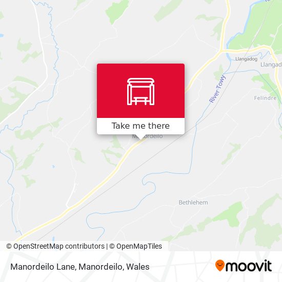 Manordeilo Lane, Manordeilo map