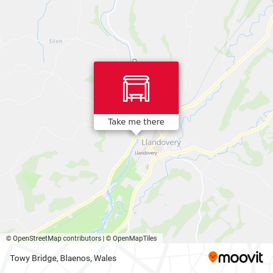 Towy Bridge, Blaenos map