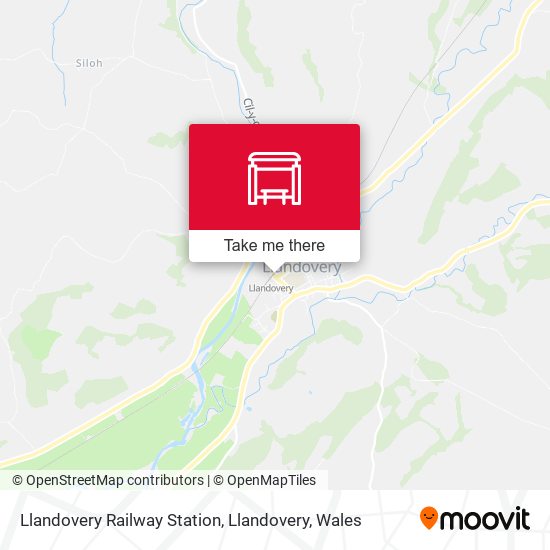 Llandovery Railway Station, Llandovery map