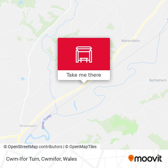 Cwm-Ifor Turn, Cwmifor map