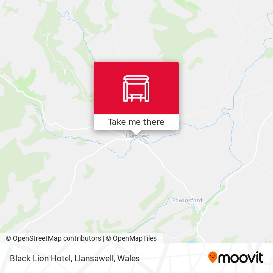 Black Lion Hotel, Llansawell map