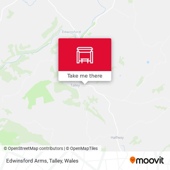 Edwinsford Arms, Talley map