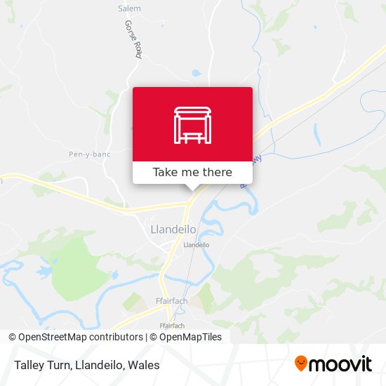 Talley Turn, Llandeilo map