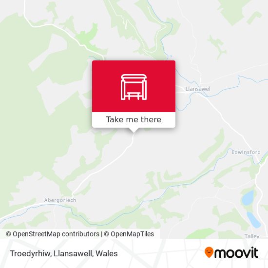 Troedyrhiw, Llansawell map