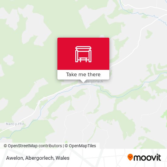 Awelon, Abergorlech map