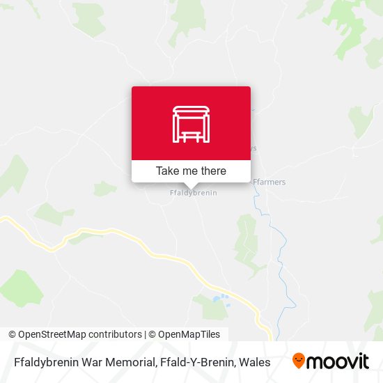 Ffaldybrenin War Memorial, Ffald-Y-Brenin map