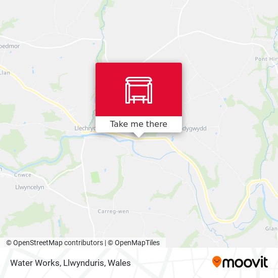 Water Works, Llwynduris map
