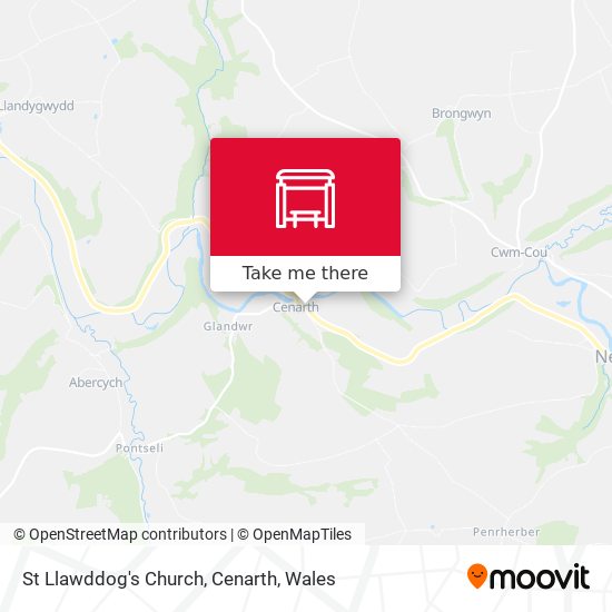 St Llawddog's Church, Cenarth map