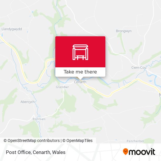 Post Office, Cenarth map