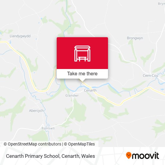 Cenarth Primary School, Cenarth map
