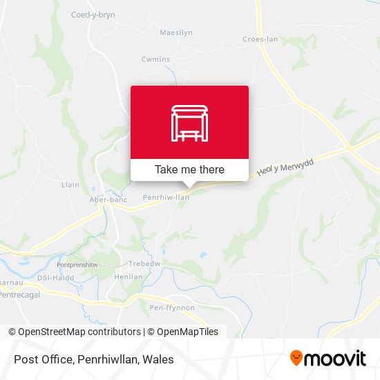 Post Office, Penrhiwllan map