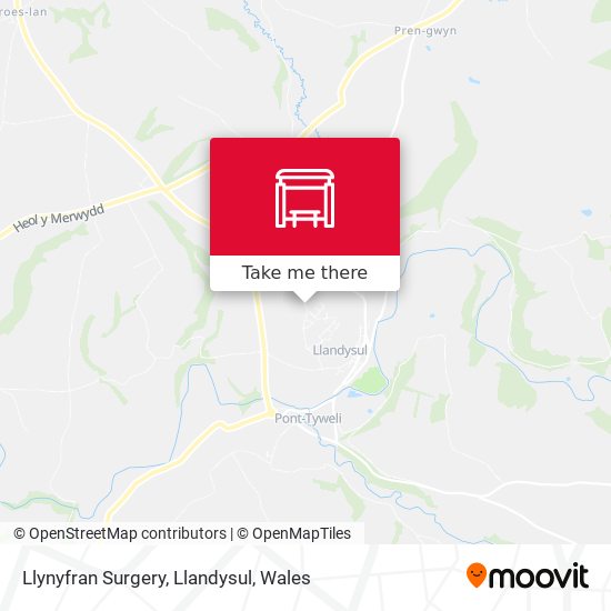 Llynyfran Surgery, Llandysul map