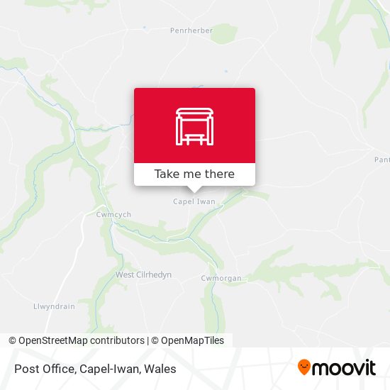 Post Office, Capel-Iwan map