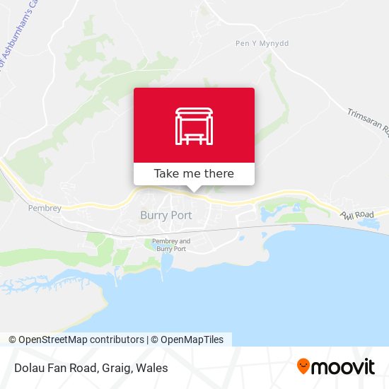 Dolau Fan Road, Graig map