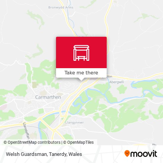 Welsh Guardsman, Tanerdy map
