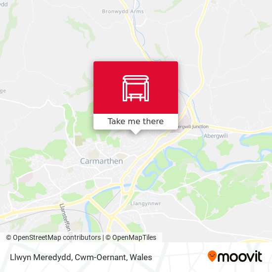 Llwyn Meredydd, Cwm-Oernant map