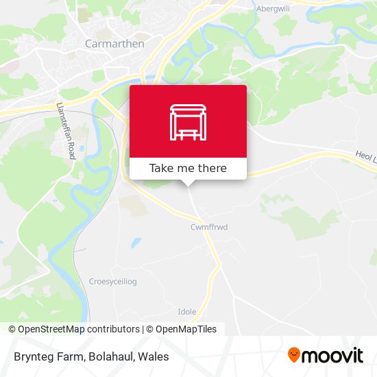 Brynteg Farm, Bolahaul map