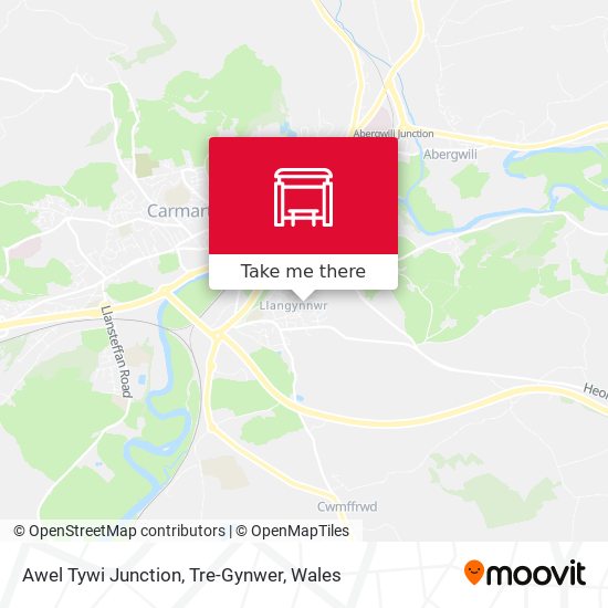 Awel Tywi Junction, Tre-Gynwer map