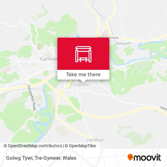 Golwg Tywi, Tre-Gynwer map