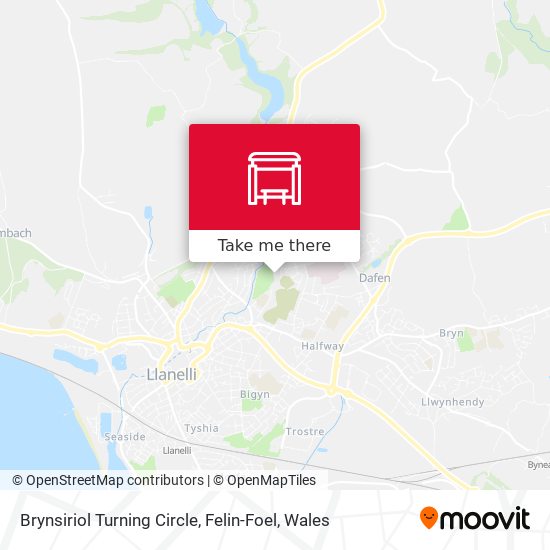 Brynsiriol Turning Circle, Felin-Foel map
