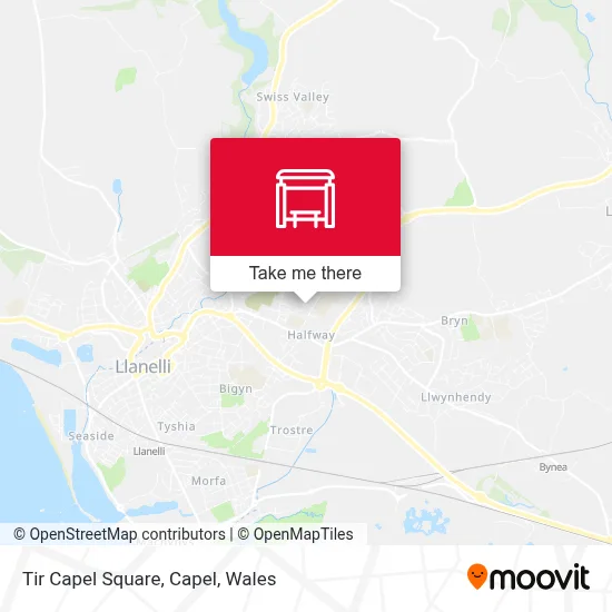 Tir Capel Square, Capel map