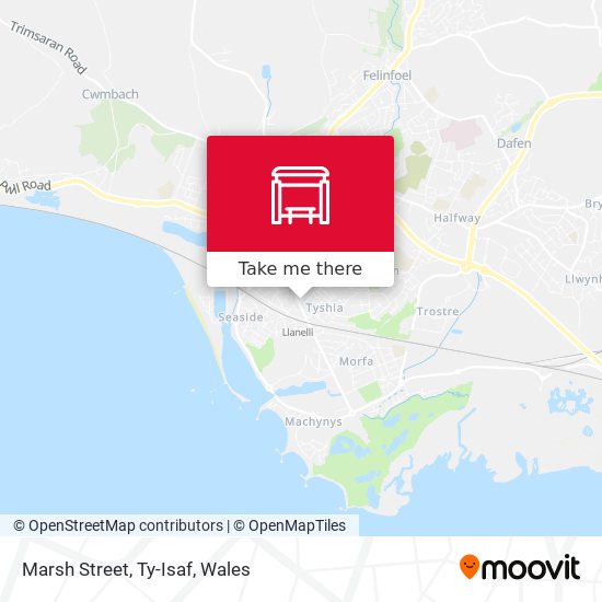 Marsh Street, Ty-Isaf map