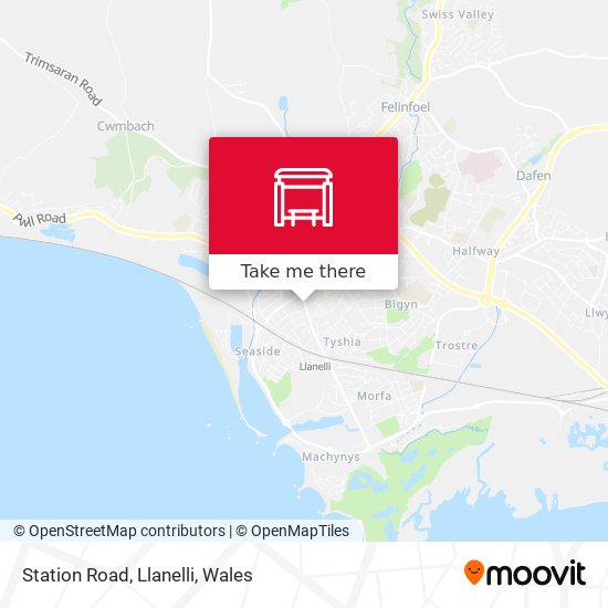 Station Road, Llanelli map