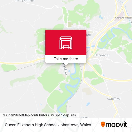 Queen Elizabeth High School, Johnstown map