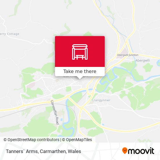 Tanners` Arms, Carmarthen map