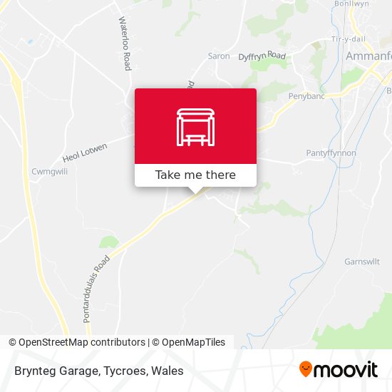 Brynteg Garage, Tycroes map