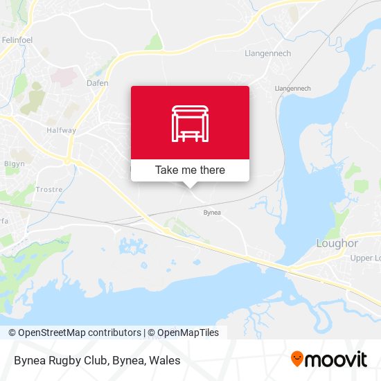 Bynea Rugby Club, Bynea map