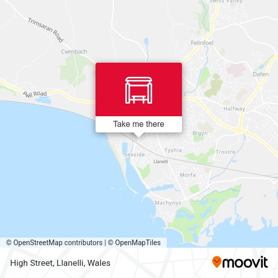 High Street, Llanelli map