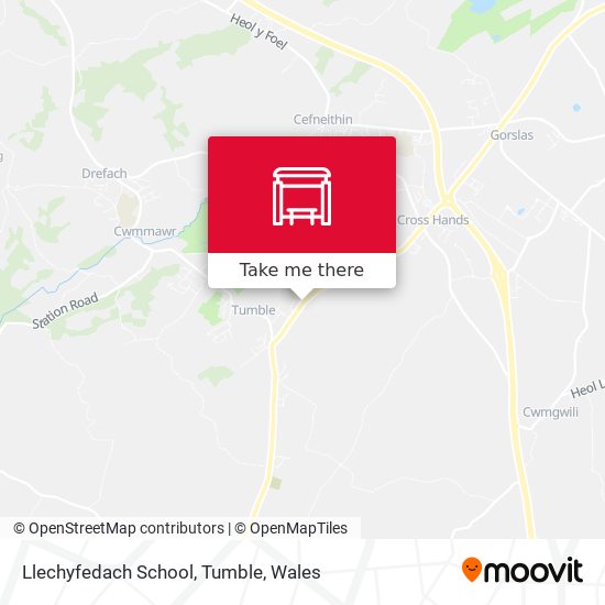 Llechyfedach School, Tumble map