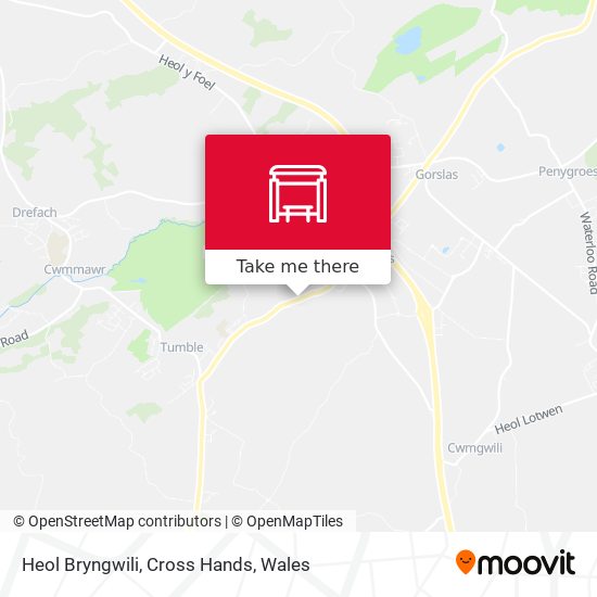 Heol Bryngwili, Cross Hands map