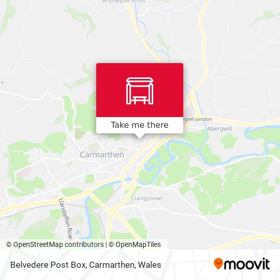 Belvedere Post Box, Carmarthen map