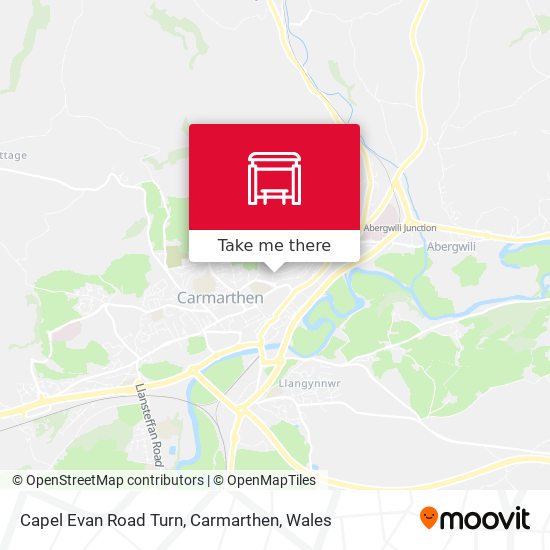 Capel Evan Road Turn, Carmarthen map