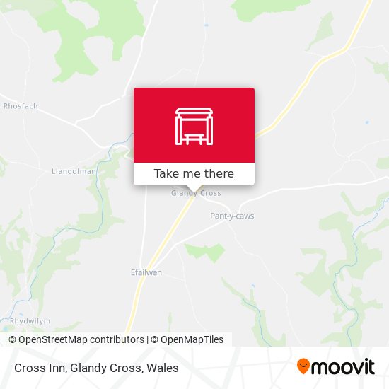 Cross Inn, Glandy Cross map