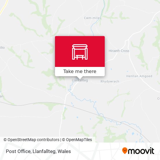 Post Office, Llanfallteg map