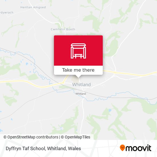 Dyffryn Taf School, Whitland map