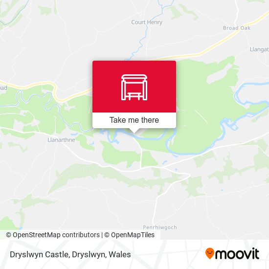 Dryslwyn Castle, Dryslwyn map