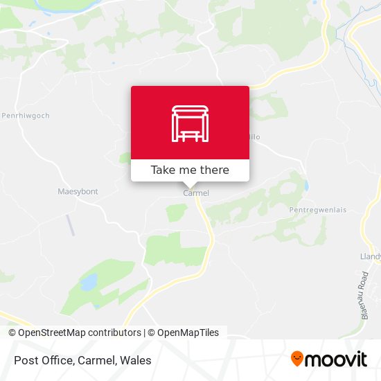 Post Office, Carmel map