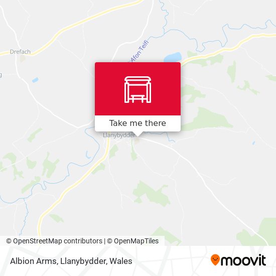 Albion Arms, Llanybydder map
