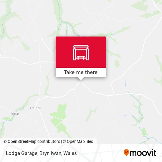 Lodge Garage, Bryn Iwan map