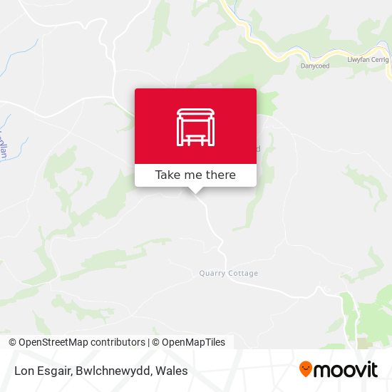 Lon Esgair, Bwlchnewydd map